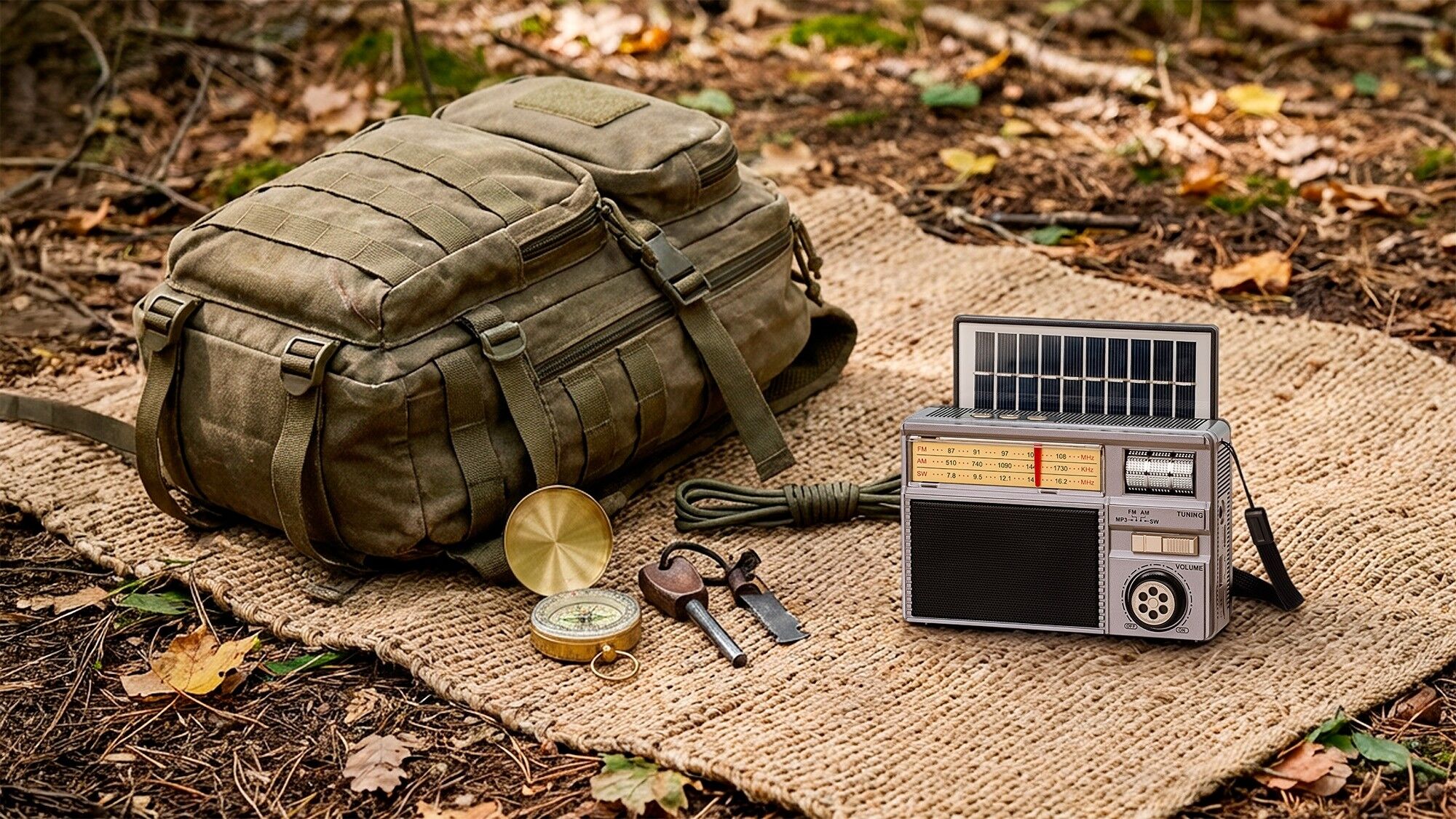 Krüger & Matz Portable radio op zonne-energie, bluetooth