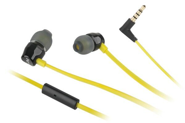 Krüger & Matz  lichtgewicht earphones met microfoon geel