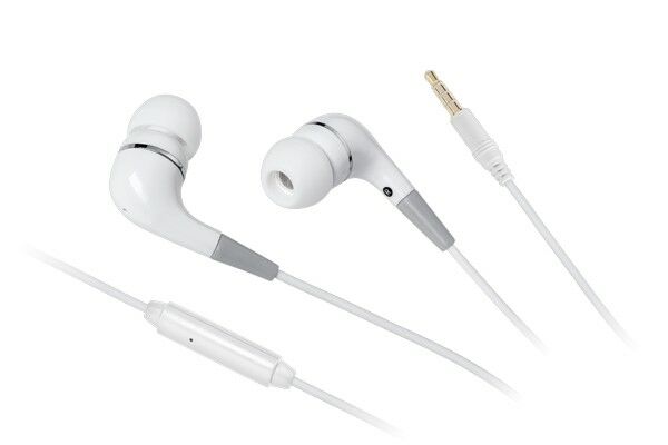 Krüger & Matz  elegante earphones plastic met microfoon wit