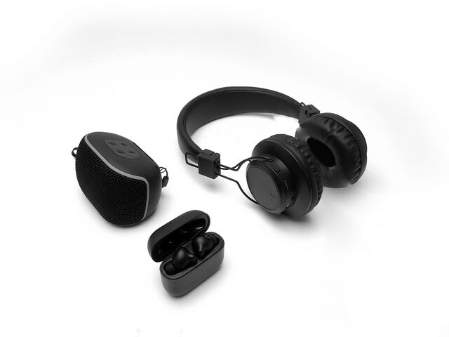 Ledwood Happy Geek 3-pack  Bluetooth speaker + ear+ headphone black