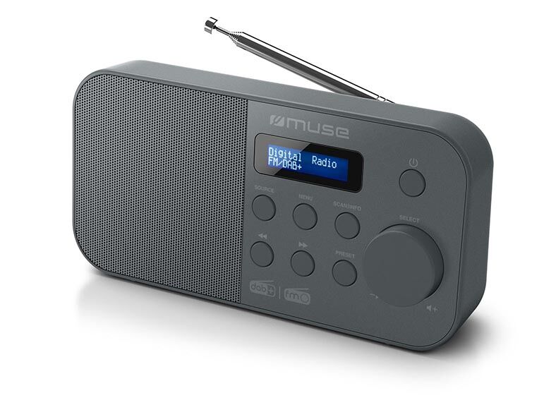 Muse Compacte digitale DAB+ / FM radio, zwart
