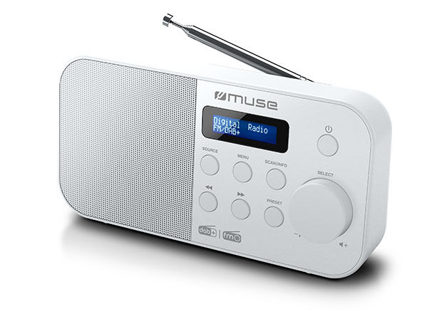 Muse Compacte digitale DAB+ / FM radio, wit