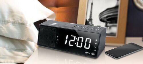 Muse wekkerradio met bluetooth en USB charging