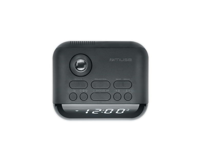 Muse projectie wekkerradio, zwart