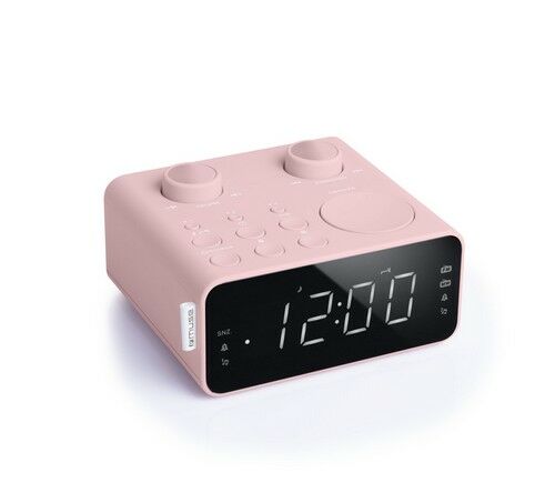 Muse FM/AM wekkerradio roze