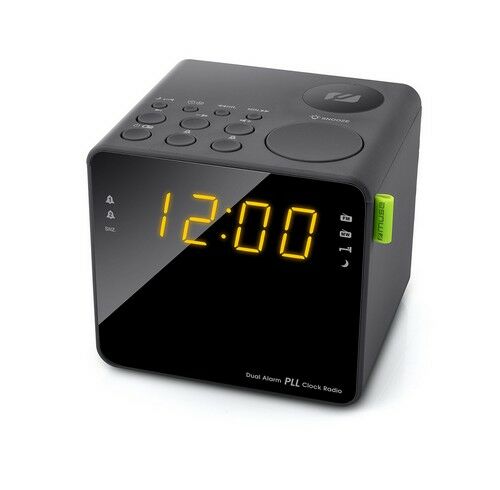 Muse wekkerradio met helder LED scherm, zwart