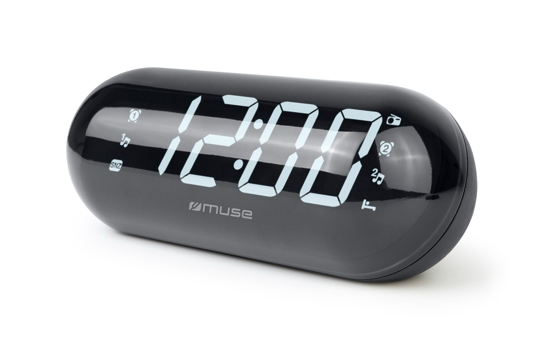 Muse wekkerradio met jumbo display, zwart
