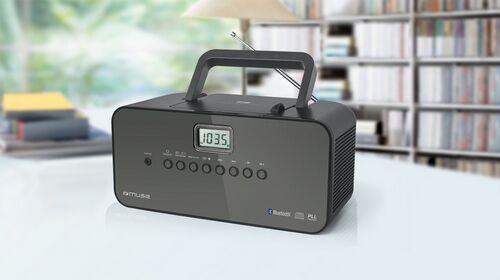 Muse Draagbare bluetooth radio/CD/MP3 speler zwart