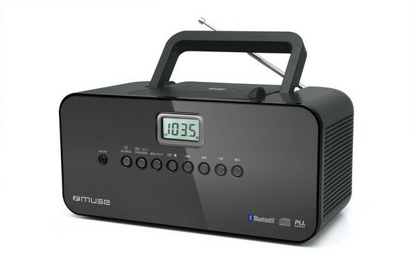 Muse Draagbare bluetooth radio/CD/MP3 speler zwart