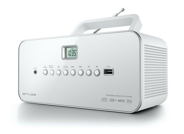 Muse Draagbare radio//USB/CD/MP3 speler wit