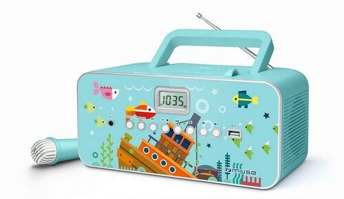 Muse Draagbare radio//USB/CD/MP3 speler kids versie blue