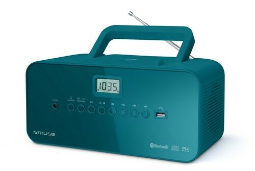 Muse draagbare Radio/USB/CD-speler en bluetooth blauw