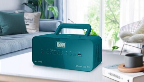Muse draagbare Radio/USB/CD-speler en bluetooth blauw
