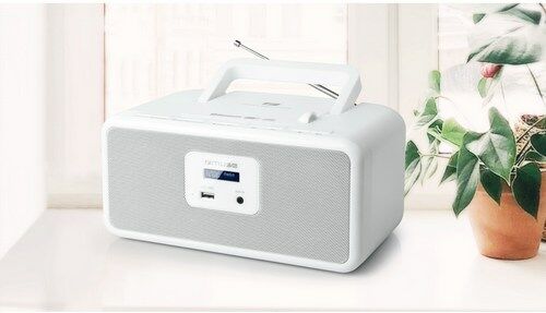 Muse Draagbare Radio/CD-speler met DAB+, USB en bluetooth wit 