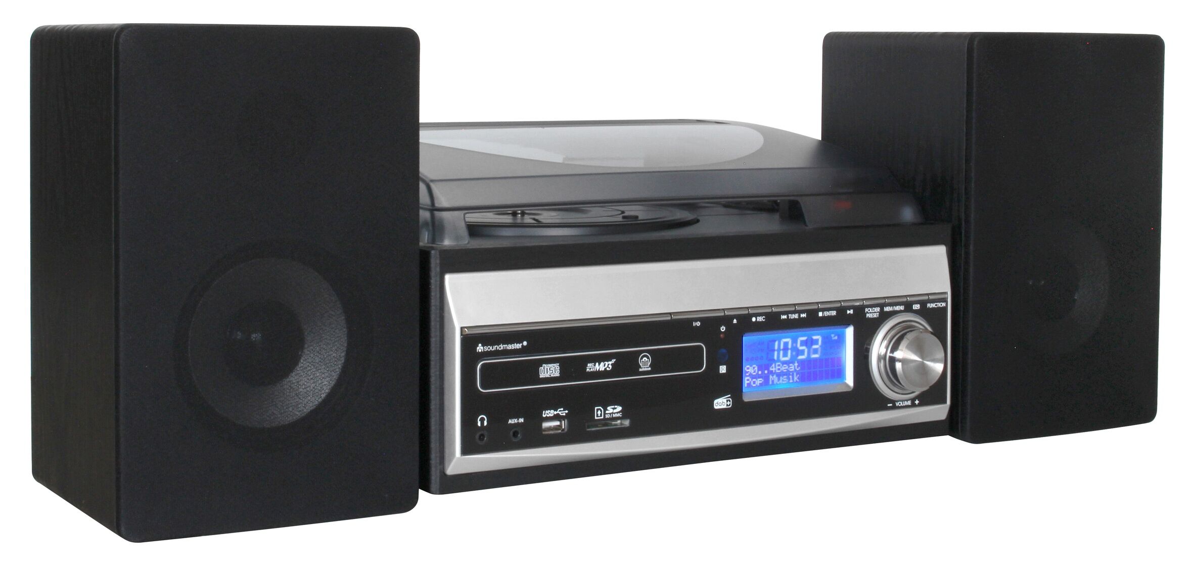 Soundmaster Music center DAB, CD, cassette-, platenspeler
