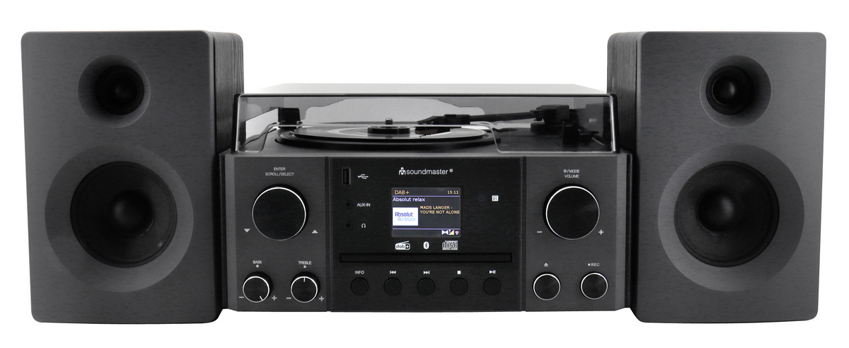 Soundmaster Music center DAB, CD, cassette-, platenspeler