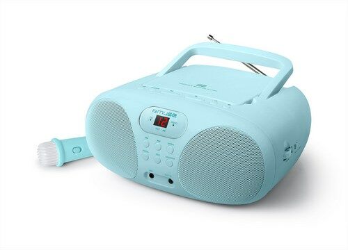 Muse Radio, CD-speler met microfoon kids blauw