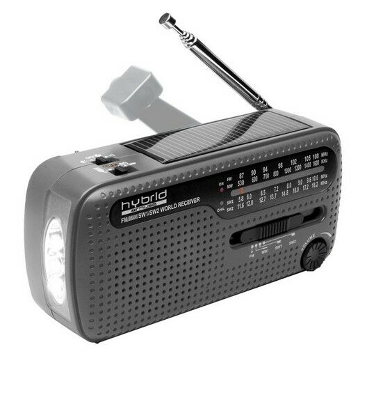 Muse radio/wereldontvanger op zonne-energie grijs