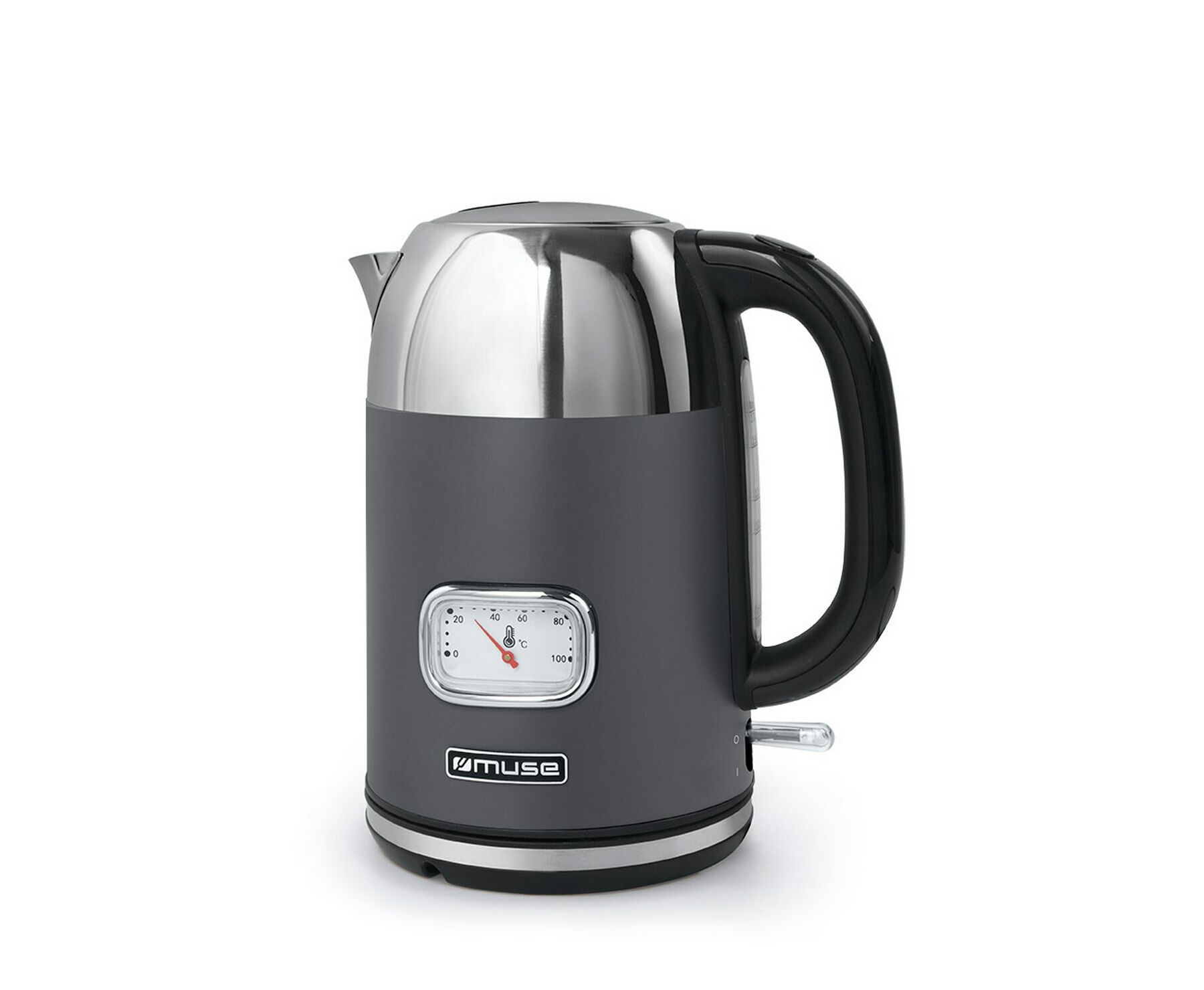 Muse elektrische waterkoker, 1,7 L, antraciet