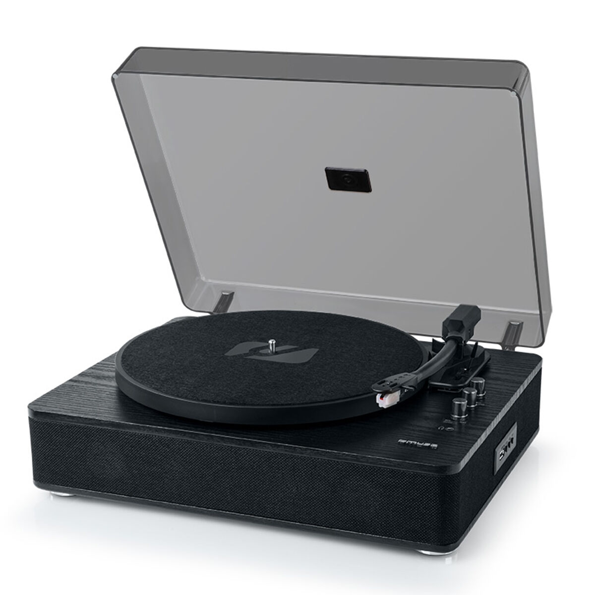 Muse platenspeler, bluetooth, ingebouwde speakers en USB, zwart