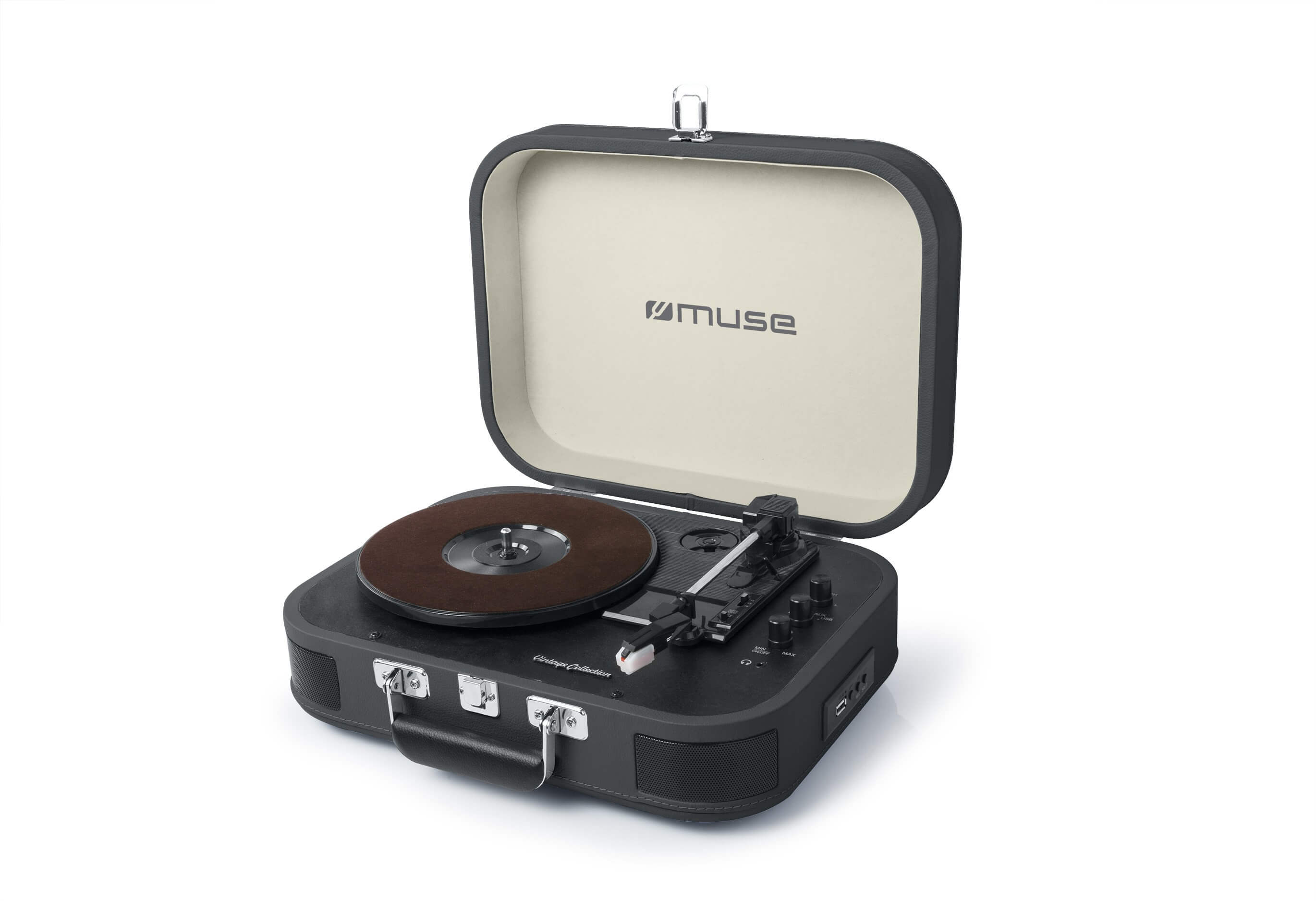 Muse Bluetooth platenspeler met encoding functie donkergrijs  