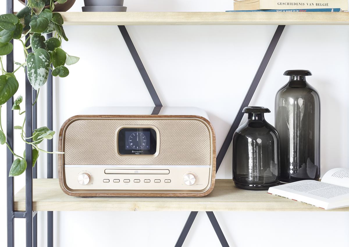 Soundmaster DAB+ radio, CD speler met bluetooth retro GOLD