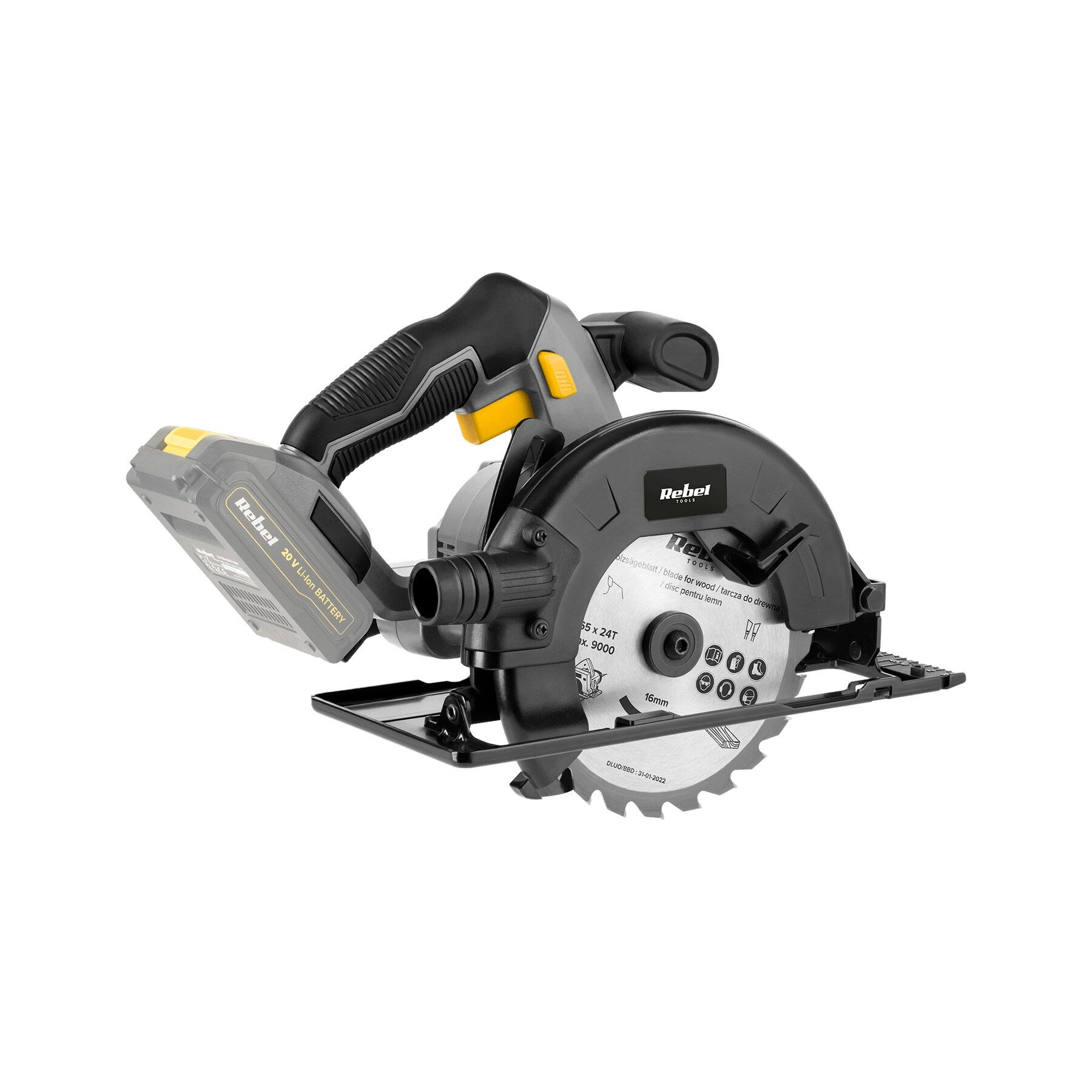 Rebel Draadloze cirkelzaag 20 Volt