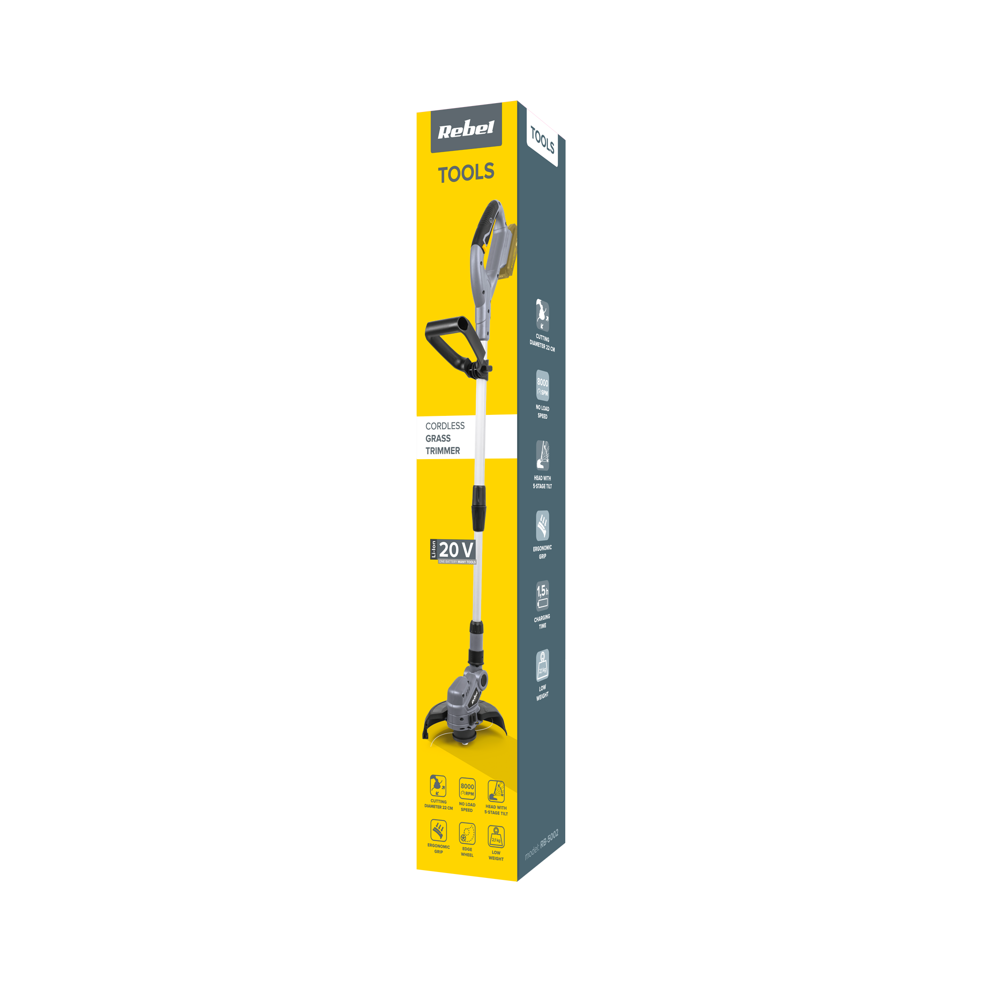 Rebel Draadloze grastrimmer 20 Volt