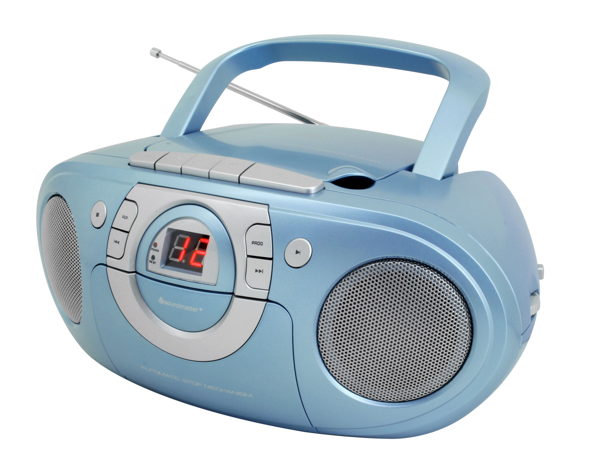 Soundmaster CD boombox met radio en cassette blauw
