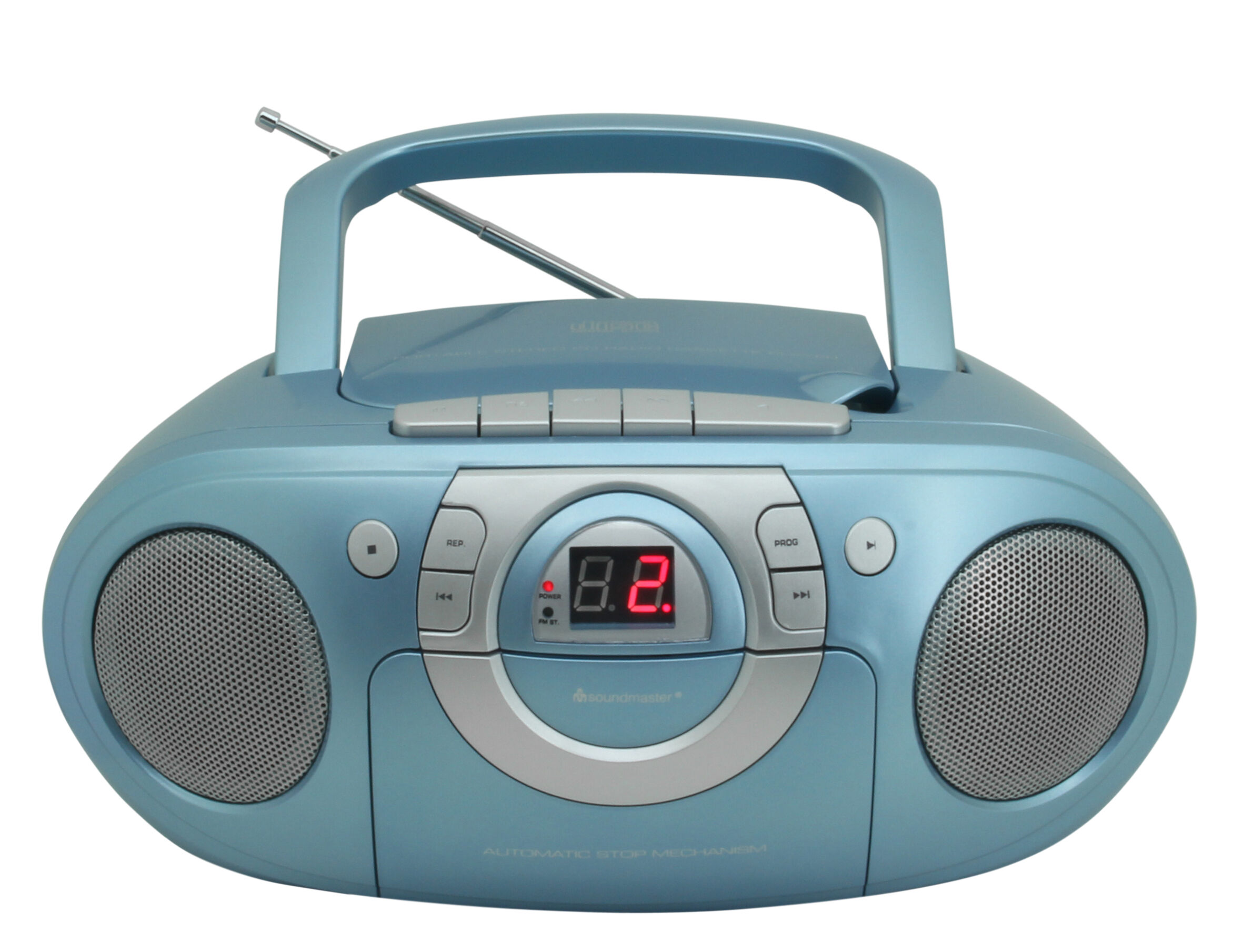 Soundmaster CD boombox met radio en cassette blauw