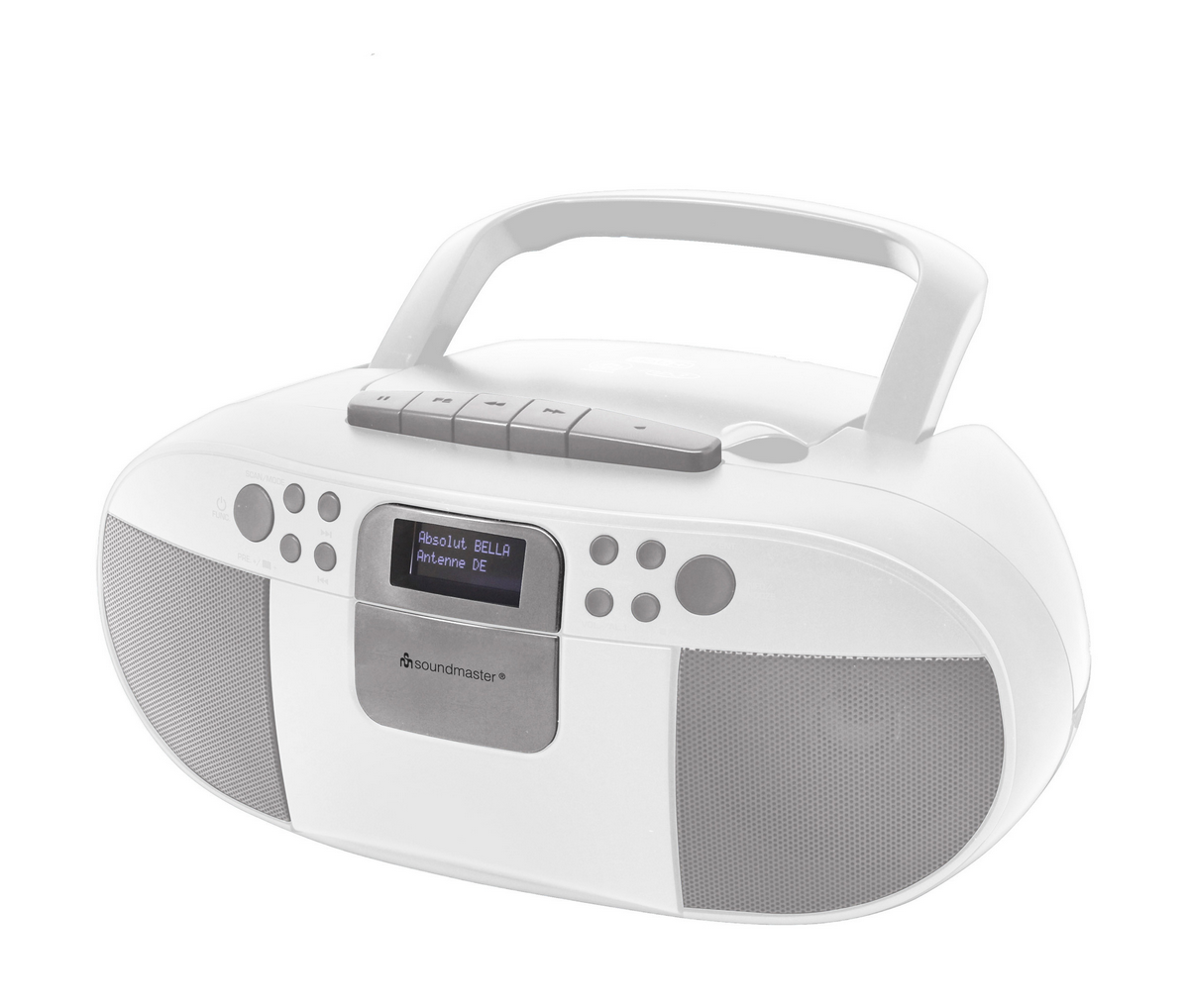 Soundmaster CD boombox met radio en cassette wit
