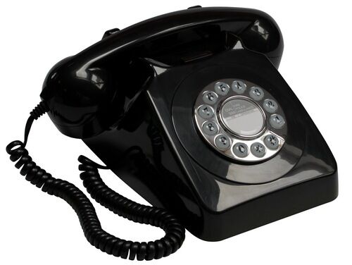 GPO 746 telefoon klassiek jaren ‘70 sip geconfigureerd zwart