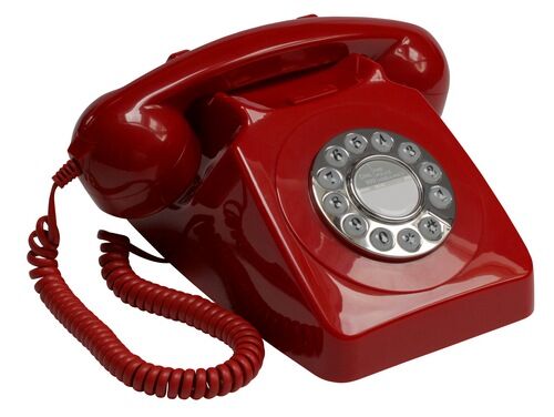 GPO 746 telefoon klassiek jaren ‘70 sip geconfigureerd rood