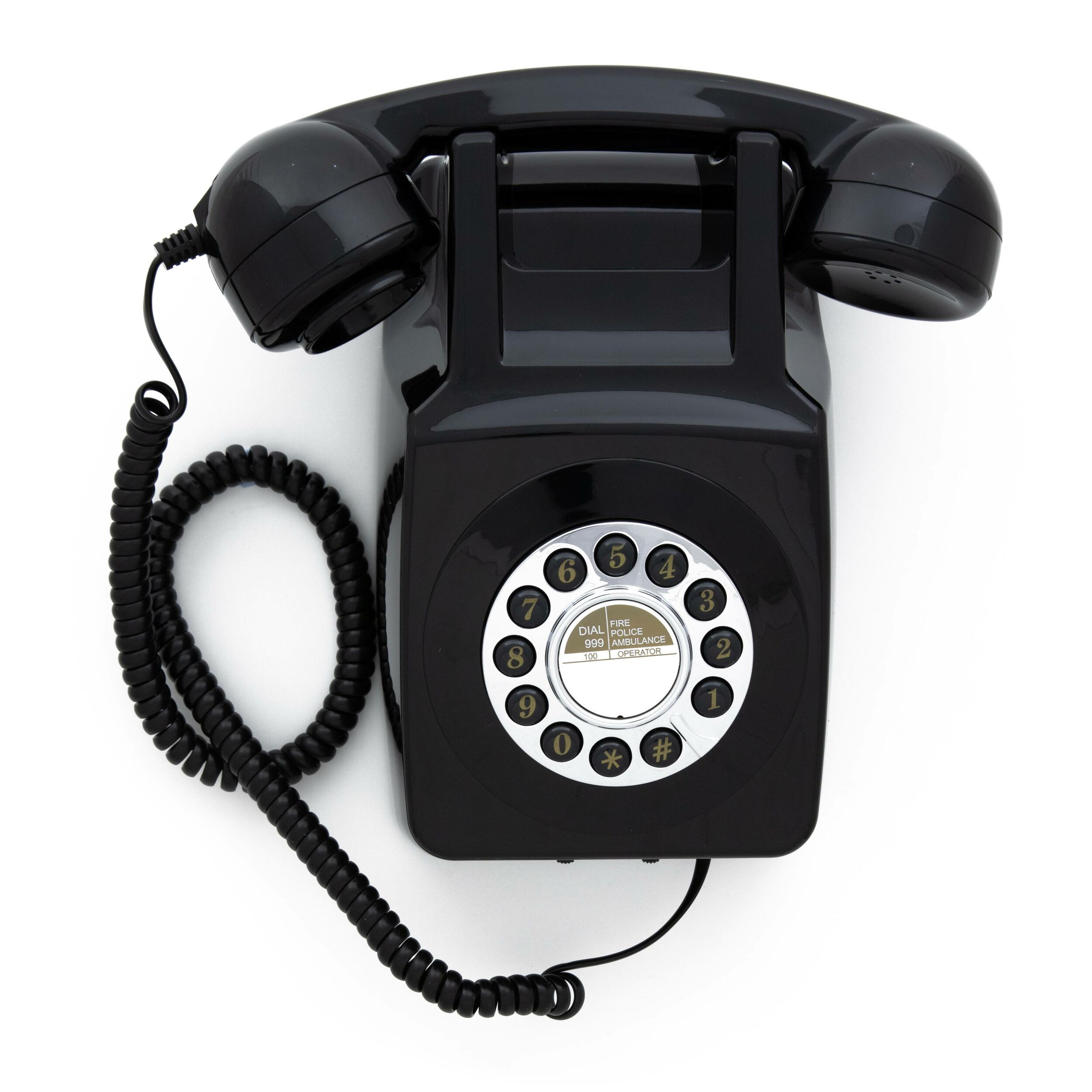 GPO 746 muurtelefoon klassiek jaren ‘70 sip geconfigureerd zwart