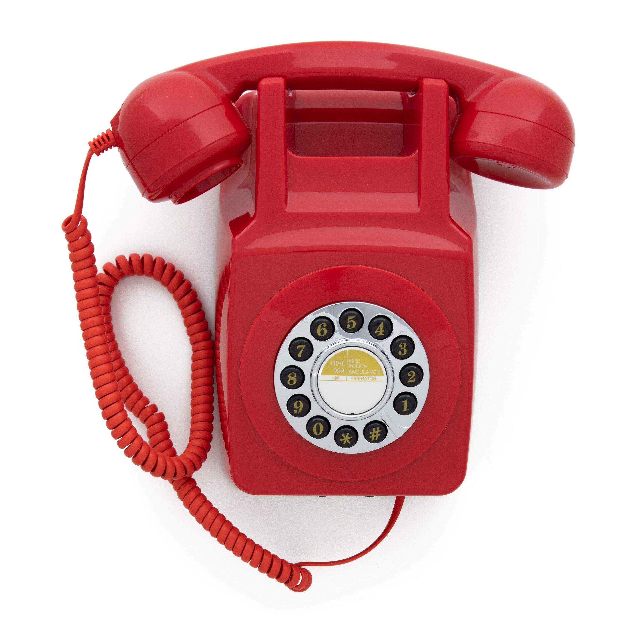GPO 746 muurtelefoon klassiek jaren ‘70 sip geconfigureerd rood