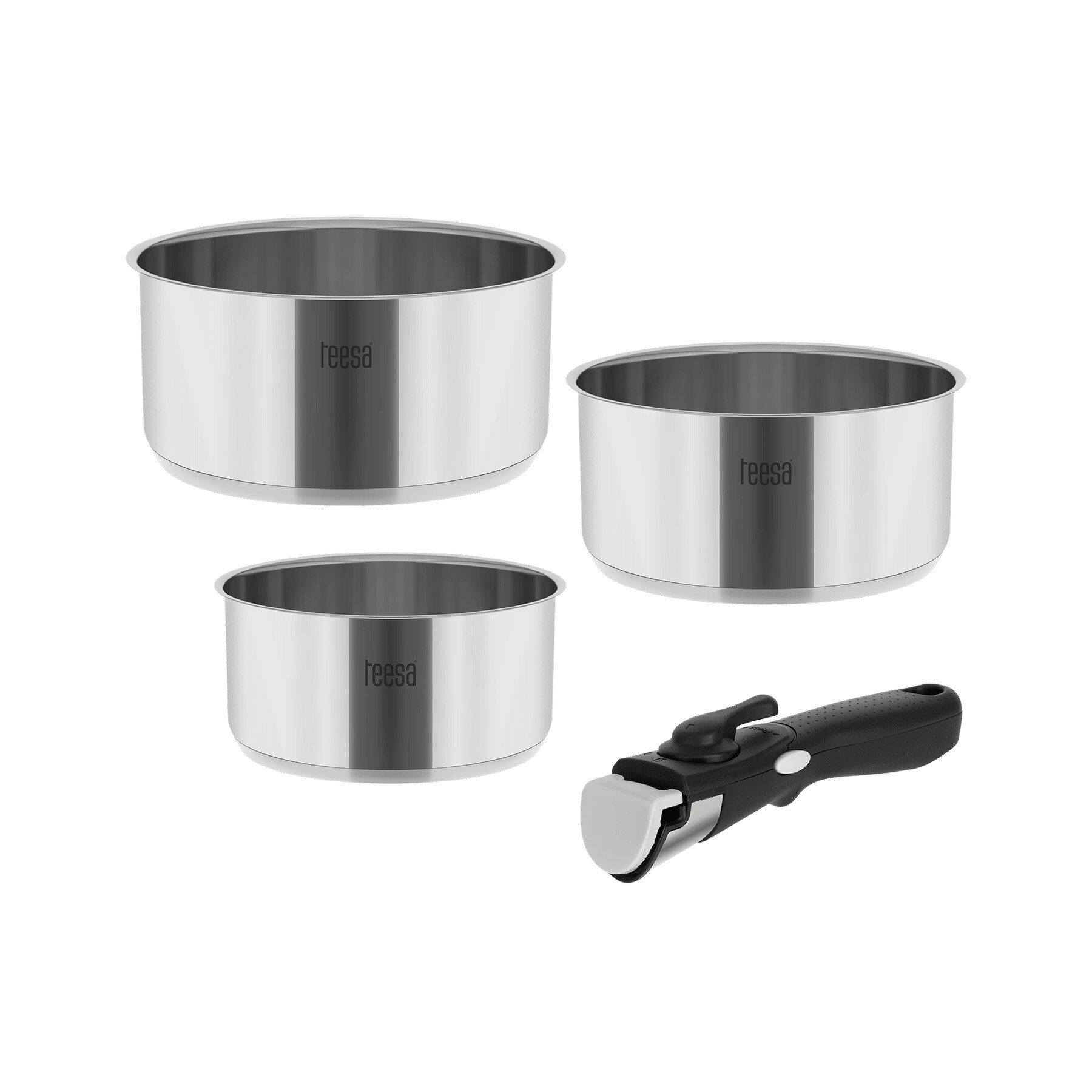 Teesa Cook Expert Single Hand pannenset 3-delig, losse handgreep