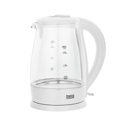 Teesa Elektrische glazen waterkoker, wit