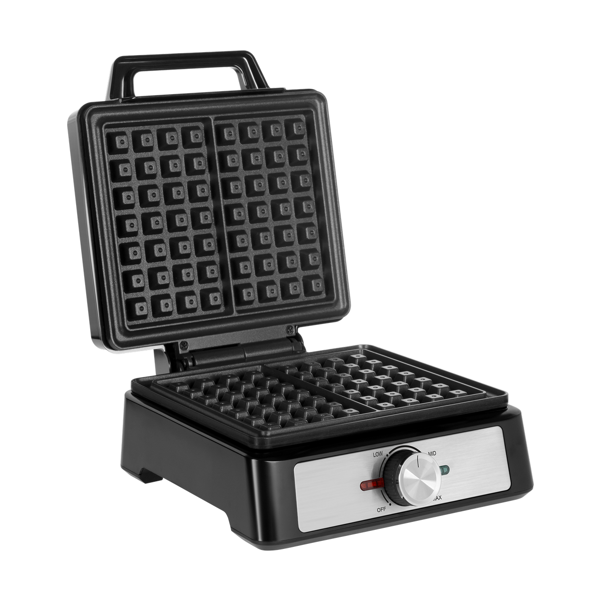 Teesa Wafelijzer, voor 2 wafels, RVS, 1600 W