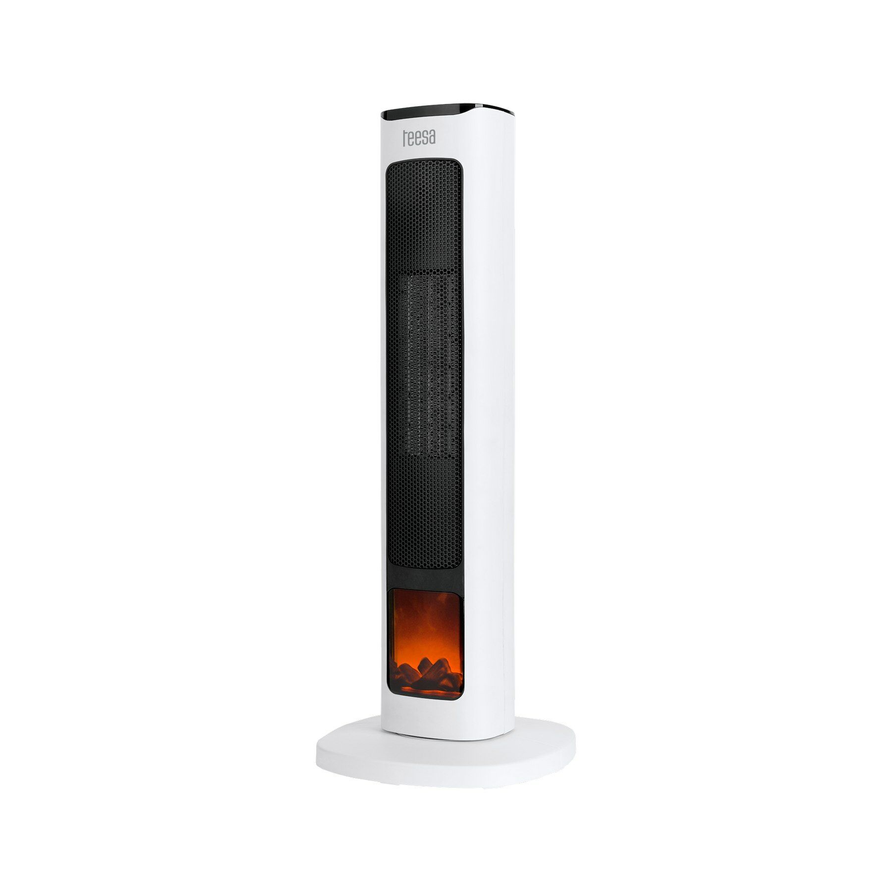 Teesa Keramische ventilatorkachel met openhaard-imitatie