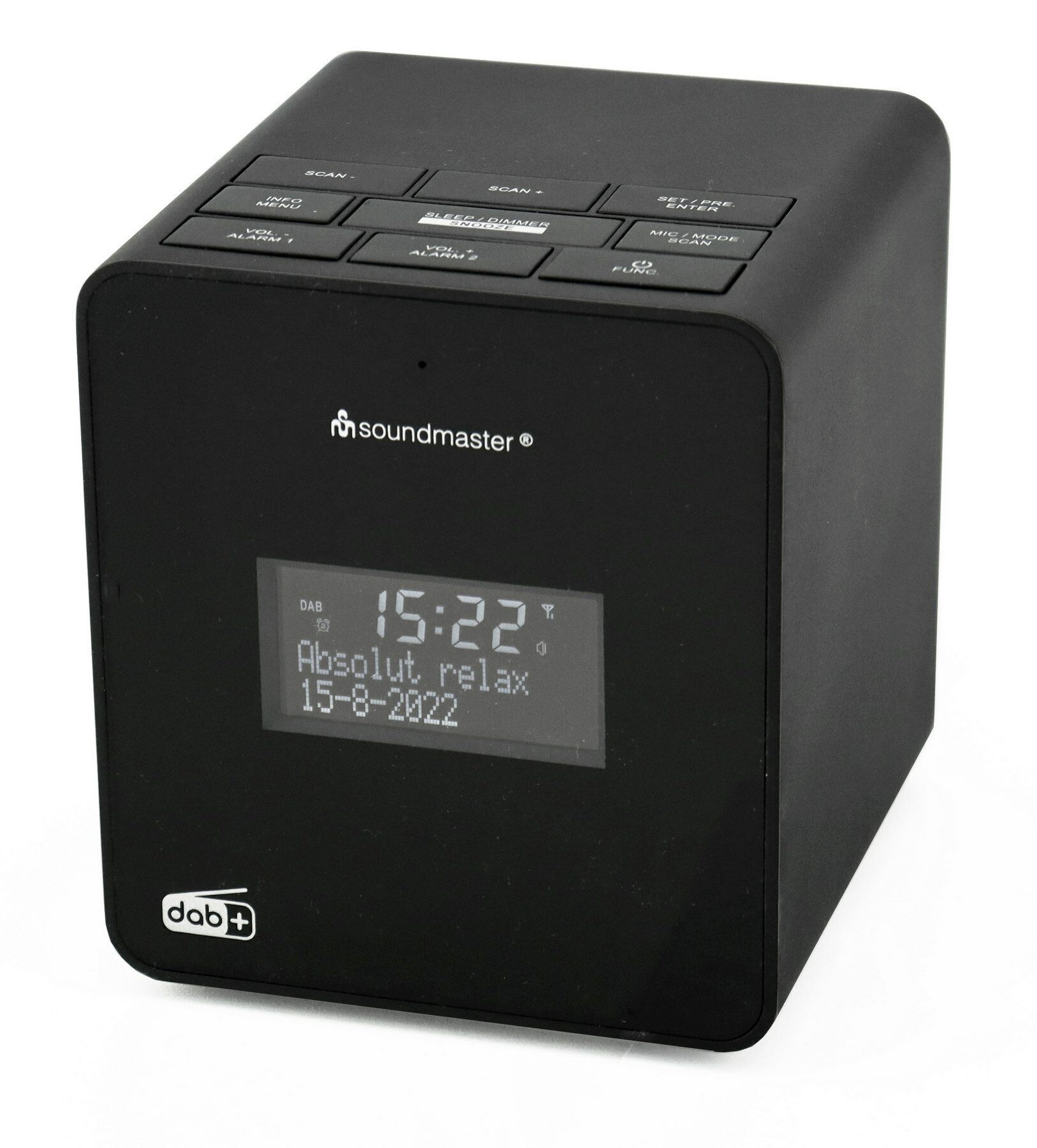 Soundmaster DAB+ wekkerradio met spraakfunctie