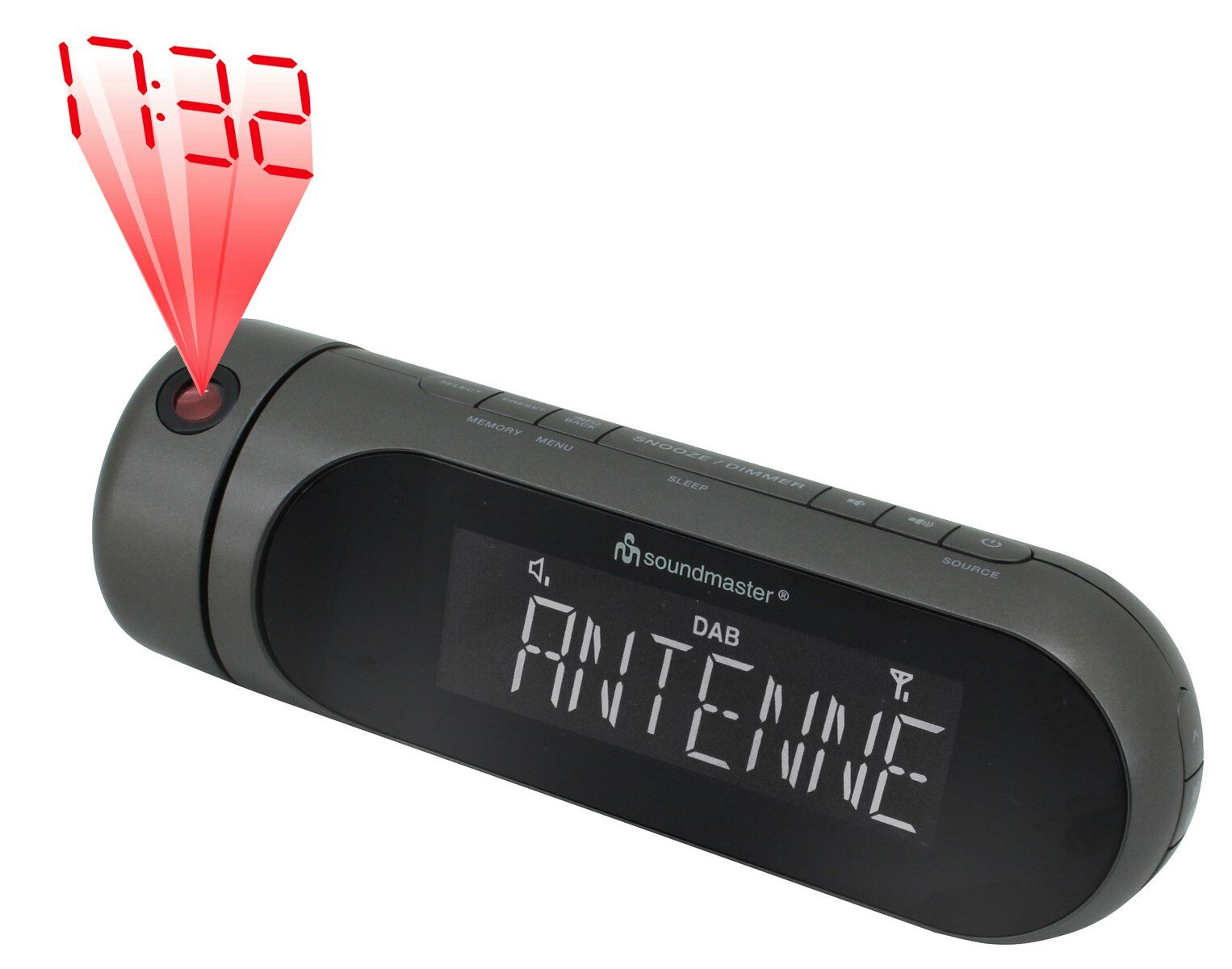 Soundmaster Digitale DAB+ wekkerradio met projectie