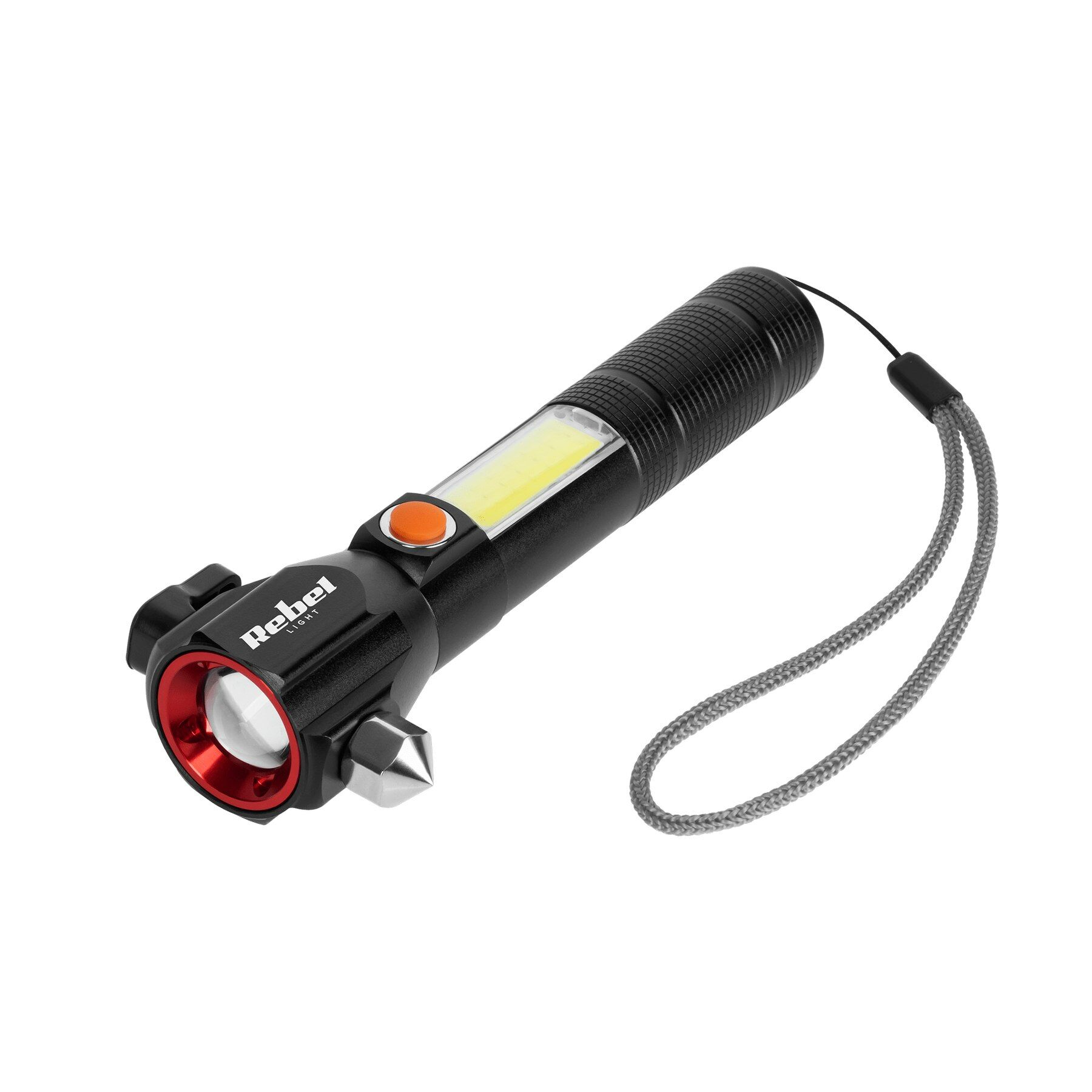 Rebel Oplaadbare LED-zaklamp, noodhamer, mes