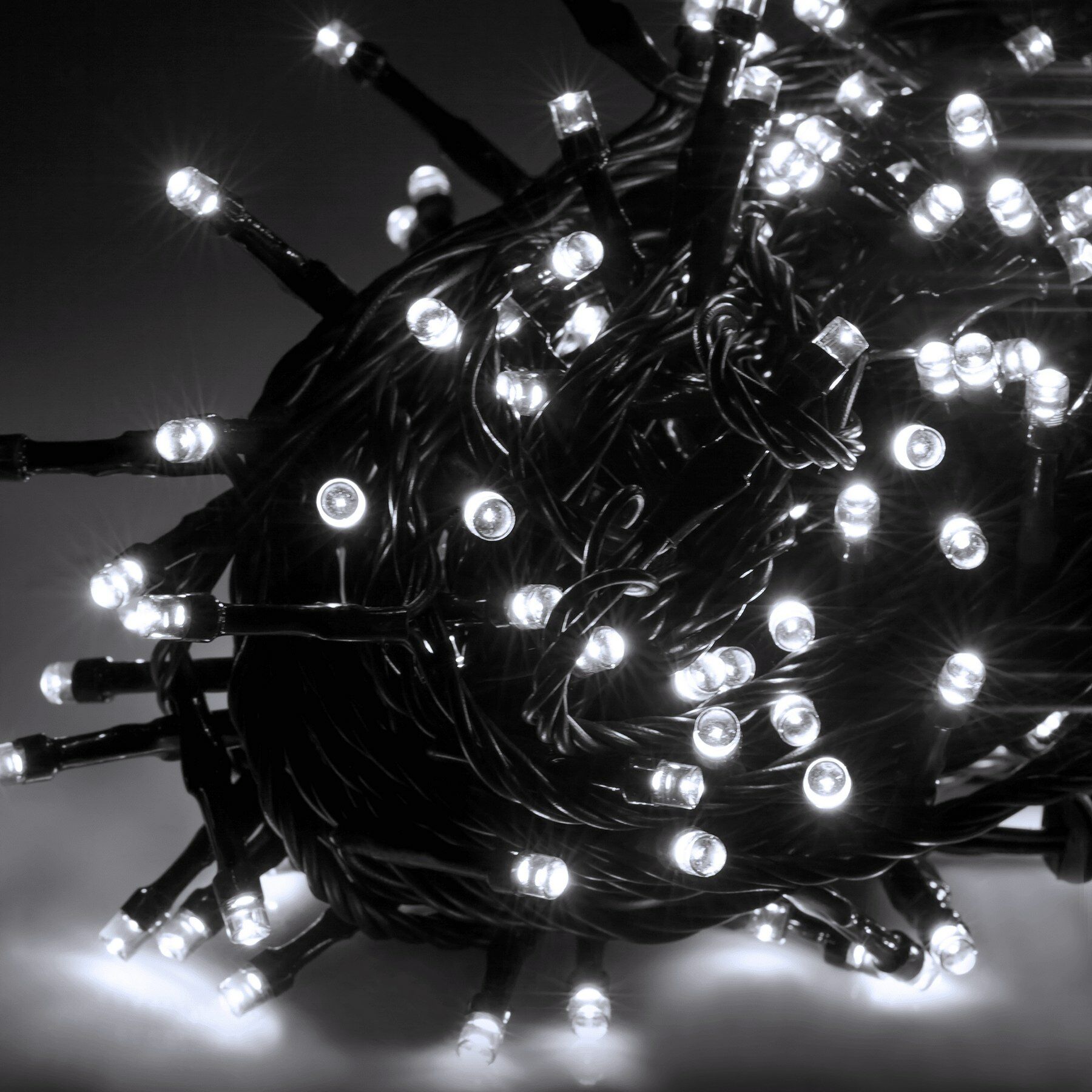 Rebel LED-kerstboomverlichting, koel wit, 10m