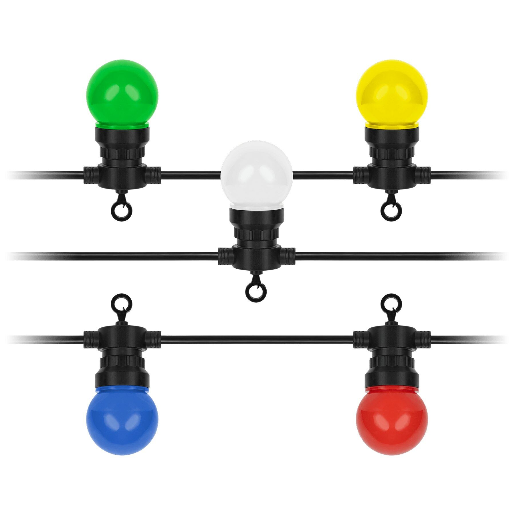 Rebel buitenverlichting, kerst, gekleurd, 6m