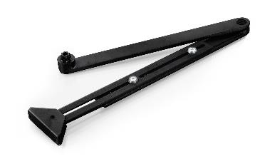Gilgen duwende arm zwart (RS plat) voor deurautomaat (ED coating zwart)