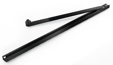 Gilgen glijarm zwart (RG plat) voor deurautomaat (ED coating Zwart)