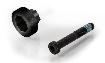 Asverlenger zwart +12mm t.b.v. Gilgen RG/RS armen (ED coating Zwart)