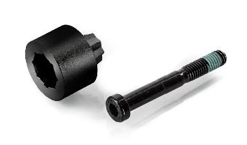 Asverlenger zwart +20mm t.b.v. Gilgen RG/RS armen (ED coating Zwart)