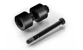 Asverlenger zwart +40mm t.b.v. Gilgen RG/RS armen (ED coating Zwart)