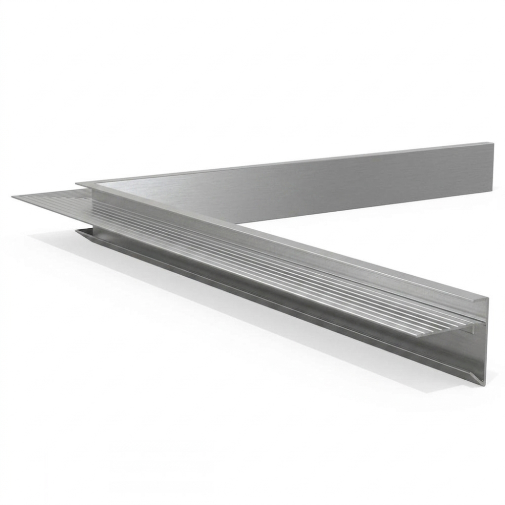 Aluminium daktrim recht binnenhoek 35x35mm/500x500mm